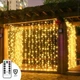 Светодиодная гирлянда LTL штора Curtain капля росы размер 3х3 метра 300 led 220v c пультом (003SAG 0285) - изображение 1