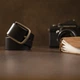 Мужской ремень кожаный Vintage leather-20316 115 см Черный - изображение 5
