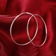 Серьги кольца серебряные 5 см - изображение 4
