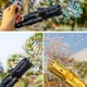 Игрушечный Пулемет генератор мыльных пузырей пистолет PRINCIPLE BUBBLE GUN GATLING машинка автомат електрический пузыремёт для детей Пузырьковая пушка Гатлинга 8 отверстий Black - изображение 10