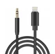 Перехідник Lightning to Jack 3.5mm 3 pin BLACK кабель 1 м 19754 - зображення 1