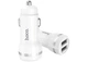 Автомобильное зарядное устройство Hoco Z27 2.4A порты 2 USB + кабель USB-Lightning White (09995) - изображение 1