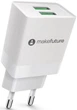 Мережевий зарядний пристрій Makefuture 2.4 A White (MCW-21WH) - зображення 1