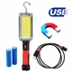 МОЩНЫЙ Аварийный аккумуляторный светильник - лампа US-8859 (ЗАРЯДКА ОТ USB) с прищепкой и магнитом - изображение 1