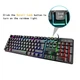 Набор для геймеров игровая мембранная клавиатура с оптической мышкой с RGB LED подсветкой ART-5559 - изображение 3