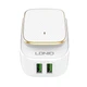 Сетевое зарядное устройство LDNIO A2205 на 2 USB с LED ночником micro-usb White (A2205) - изображение 8