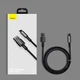 Кабель BASEUS CALWJ-01 Tungsten Gold USB А-Lightning 100 см 2.4A черный - изображение 8