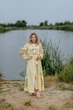 Платье-вышиванка Vyshyvanka "Вышивка гладью Пион" 48 Желтое 4548 - изображение 1