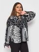 Блуза "Алва" (черный+белый) 56 (XXXXL) - изображение 3