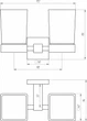 Стакан двойной GLOBUS LUX SQ9428 квардрат матовое стекло/нержавейка SUS304 - изображение 3