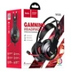 Игровые наушники HOCO LED Joyful Gaming Headphones W105 с микрофоном и LED RGB подсветкой проводные Black (W105B) - изображение 6