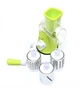 Ручна овочерізка Tabletop Drum Grater для овочів та фруктів з додатковими насадками Салатовий (257129) - зображення 3