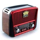 Радио приемник GOLON RX-455S с солнечной панелью 3-х волновый радиоприёмник колонка MP3, USB Красный с черным (716024) - изображение 3