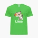 Дитяча футболка для дівчаток Лайк Кіт (Likee Cat) (25186-1032-41) 146-152 см Бавовна Зелений - зображення 4
