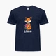 Дитяча футболка для дівчаток Лайк Лиса (Likee Fox) (25186-1033-80) 122-128 см Бавовна Темно-синій - зображення 4
