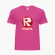 Детская футболка для мальчиков Роблокс (Roblox) (25186-1708-69) 134-140 см Хлопок Темно-розовый - изображение 4