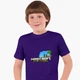 Детская футболка для мальчиков Майнкрафт (Minecraft) (25186-1170-20) 104-110 см Хлопок Фиолетовый - изображение 1