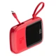 Повербанк BASEUS with lightning cable Qpow Digital Display 10000mAh |2USB/Type-C/Lightning, 3A, 15W|. Red - зображення 1