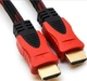 Кабель мультимедийный в оплетке HDMI -> HDMI с фильтрами 5 м + 2 феррита 1.4v 2К FULL HD 1080P (561274798) Черно-красный - изображение 6
