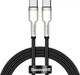 Кабель Baseus Cafule Series Metal USB-C to USB-C PD 100W 5А 1m Black (CATJK-C01) - изображение 1