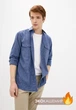 Теплая мужская рубашка BROSTEM 1LBRMCL8CA-10 2XL синяя - изображение 1