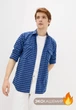 Теплая мужская рубашка BROSTEM 1LBRMCL8CA-2 2XL синяя - изображение 1