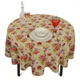 Скатерть на круглый стол из гобелена с цветочным рисунком "Нежные розы" Villa Grazia Ø 200 см - изображение 3