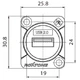 Роз'єм Roxtone RAU2D USB панельний - зображення 4