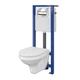 Инсталляция CERSANIT Aqua 02 Mech Set B206 + унитаз Delfi с сиденьем Soft Close полипропилен + панель смыва Presto хром - изображение 2