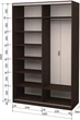 Шкаф-купе двухдверный Roko 120х242х60 см ДСП Дуб Венге (20200022883) - изображение 2