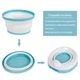Дитячий дорожній складаний горщик і накладка на унітаз 3 в 1 Just Baby Trino Blue (JB-001) - изображение 9