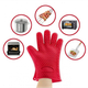 Жаропрочные перчатки-прихватки из силикона Antiscald Gloves Красные - изображение 1