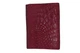 Обкладинка для документів Croco Leather з шкіри крокодила винна - зображення 2