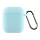Силиконовый чехол для наушников Apple AirPods 2, Hang Case, голубой, ультратонкий защитный кейс толщиной 2 мм, защита от царапин, пыли и ударов, компактный, с карабином для крепления, ArmorStandart (ARM59692) - изображение 1