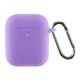 Силиконовый чехол для наушников Apple AirPods 2, Hang Case, фиолетовый, ультратонкий защитный кейс толщиной 2 мм, защита от царапин, пыли и ударов, компактный, с карабином для крепления, ArmorStandart (ARM59690) - изображение 1