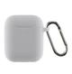 Силиконовый чехол для наушников Apple AirPods 2, Hang Case, серый, ультратонкий защитный кейс толщиной 2 мм, защита от царапин, пыли и ударов, компактный, с карабином для крепления, ArmorStandart (ARM59685) - изображение 1