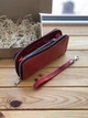 Кожаный кошелек Shiynik Zipper Красный - изображение 3