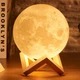 Современный Ночник настольный 3D Moon Light Lamp Луна аккумулятор 16 цветов - изображение 3