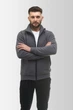Флісова кофта чоловіча Synevyr 260 Сіра XL - зображення 4