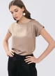 Блуза шовкова ES.design fw2141.5 бежева розмір L - зображення 2