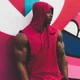 Безрукавка мужская жилетка с капюшоном Fitness Wolf красная M - изображение 2