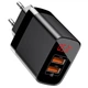 Зарядний мережеве Baseus Mirror Lake BS-E912 QC3.0 18W (2USB 3A) Чорний - зображення 2