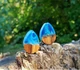 Вушні плаги каплі WoodWork дерев'яні зі смолою блакитні - изображение 5