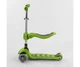 Самокат триколісний Т-07196 (4) Best Scooter, САЛАТОВИЙ, З СИДІННЯМ, складне алюмінієве кермо, 4 колеса PU зі світлом, d = 12 см - изображение 5