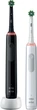 Zestaw elektrycznych szczoteczek Oral-B Pro3 3900 CrossAction Black+White - obraz 2