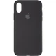 Чехол Fiji Silicone Case для Apple iPhone XS бампер накладка Full Soft Black - изображение 2