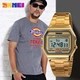 Мужские часы Skmei Popular 1123 Золотые - изображение 6