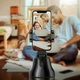 Смарт-штатив для блогеров Apai Genie Smart Robot-Cameraman 360° Умный настольный с датчиком движения портативный робот оператор (833 V) - изображение 10
