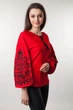 Вышиванка Narodnyy Butik Женская вышиванка рукав бохо красный лен черная вышивка Красная 1041.1 44 - изображение 1