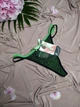 Трусы стринги женские Diamond size 36 малахит с черным (30011) - изображение 3